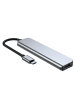 TechProtect 6in1 Multifunktionsadapter V4 USB-C – USB-A/ USB-C/ HDMI /Micro SD /TF in Grau