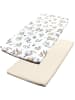 TupTam Baby Kinder Spannbettlaken 2er Pack in beige/weiß