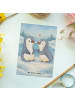 Mr. & Mrs. Panda Postkarte Pinguine trösten Design ohne Spruch in Weiß