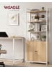VASAGLE Bücherregal Barnet in Eichenfarbe-Weiß - (B)60 x (H)159.5 x (T)24 cm