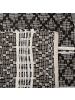 Beliani Geflochtener Teppich FEHIMLI in Schwarz/Beige - (W) 140 x (H) 1.2 x (L) 200 cm