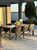 home24 home24 Gartenstuhl 2er-Set aus pulverbeschichtetem Stahl & Webstoff in Schwarz & Grau - 61 x 86 x 61 cm in Schwarz / Grau
