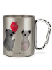 Mr. & Mrs. Panda Trinkbecher Edelstahl Koala Luftballon ohne Spruch in Silber