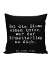 Mr. & Mrs. Panda Kissen Hat die Blume einen... mit Spruch in Schwarz