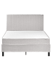 Beliani Doppelbett COUNTESS in Grau/Braun - (W) 141 x (H) 114 x (L) 201 cm