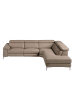 Angel Cerdá Relax Chaiselongue Sofa 6043 in Nerz / Stahl
