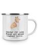 Mr. & Mrs. Panda Emaille Tasse Langhaar Collie Moment mit Spruch in Weiß