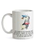 Mr. & Mrs. Panda Teetasse Pinguin Kleine Schwester mit Spruch in Weiß