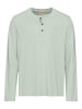 Camel Active Langarm Henley aus reiner Baumwolle in Hellgrün