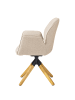 home24 Drehbarer Armlehnenstuhl Ternant in Beige