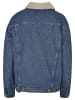 Urban Classics Urban Classics Damen Ladies Oversized Sherpa Denim Jacket in clearblue washed