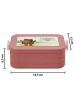 Mr. & Mrs. Panda Lunch Box Bär Schaukel Design mit Spruch in Rot Pastell