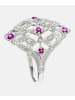 Diamant L'éternel Ring aus 375 Weißgold mit Diamant mit Rubin