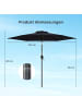 COSTWAY Sonnenschirm 230 cm beidseitig 35° knickbar in Schwarz