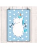 Mr. & Mrs. Panda Poster Einhorn Fitness ohne Spruch in Blau Pastell