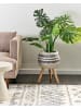 Beliani Outdoor Blumentopf ATHYRIUM in Beige/Grau/Braun - (W) 38 x (H) 52 x (L) 38 cm