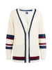 DreiMaster Damen Strickjacke Mit Knöpfen in Wollweiss Mehrfarbig