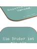Mr. & Mrs. Panda Untersetzer für Gläser Spruch Bruder Superheld ... in Meeresbrise