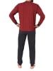 NORMANN Pyjama langarm print - 74986 in rot