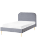 Beliani Doppelbett FLAYAT in Grau/Gold - (W) 133 x (H) 109 x (L) 215 cm
