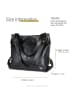 Toscanto Leder Schultertasche, Henkeltasche, Shopper Toscanto Tasche schwarz ca. 40cm