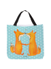Mr. & Mrs. Panda Tote Bag Füchse Liebe ohne Spruch in Türkis Pastell