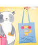 Mr. & Mrs. Panda Tragetasche Fuchs Cheerleader mit Spruch in Sky Blue