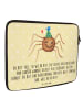 Mr. & Mrs. Panda Laptop Tasche Spinne Agathe Party mit Spruch in Gelb Pastell