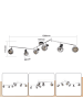ZMH Deckenleuchte in Rauchgrau 6-flammige E14 Glas Modern Flurlampe