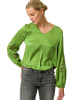 Zero  Satinbluse mit Stickerei in Patch GreenGreen