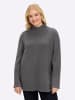 sheego Pullover in grau-anthrazit-meliert