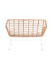 SalesFever Sitzbank Rattanoptik Natur In-und Outdoor geeignet mit Metallgestell in Weiß