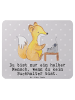 Mr. & Mrs. Panda Mouse Pad Buchhalter Herz mit Spruch in Grau Pastell