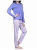 NORMANN langarm Schlafanzug Pyjama allover bedrucker Hose - 70607 in blau
