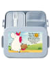 Mr. & Mrs. Panda MEPAL Bentobox Einhorn Koffer Design mit Spruch in Blau Pastell