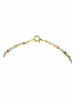 Gemshine Kette ohne Anhänger GRÜNER JADE FARBVERLAUF in gold coloured