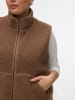 Vero Moda Teddyfell Weste in Fossil