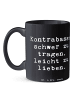 Mr. & Mrs. Panda Teetasse Spruch Kontrabass Liebe mit Spruch in Schwarz
