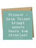 Mr. & Mrs. Panda Grußkarte Spruch Friseur Talent mit Spruch in Meeresbrise