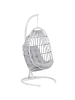 Beliani Hängesessel SESIA in Grau - (W) 105 x (H) 198 x (L) 105 cm