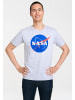 Logoshirt T-Shirt NASA Logo in grau-meliert