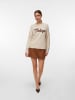 Vero Moda Strickpullover in Silver Mink