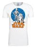 Logoshirt Printshirt C-3PO & R2-D2 in altweiss