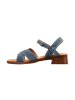 Divine Factory Alénoa Leder-Sandalen mit Absatz Blau