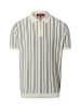 Finshley & Harding London Stick-Poloshirt in ecru tanne