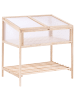 Beliani Balkongewächshaus ARANOVA in Braun/Transparent - (W) 80 x (H) 82 x (L) 58 cm