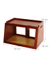 relaxdays Brotkasten in Dunkelbraun - (B)26 x (H)23 x (T)39 cm