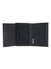 oxmox Leather Geldbörse RFID Schutz Leder 13 cm schwarz-freedom cross