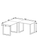 VCM  U Schreibtisch Eckschreibtisch L Form 160x160x50 in Schwarz / Honig-Eiche
