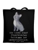 Mr. & Mrs. Panda Tasche Französische Bulldogge Liebe mit Spruch in Schwarz